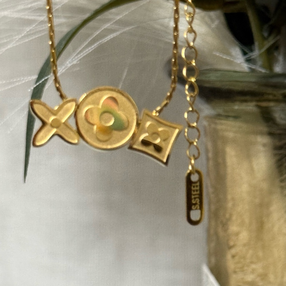Louis Vuitton Gold Monogram Necklace